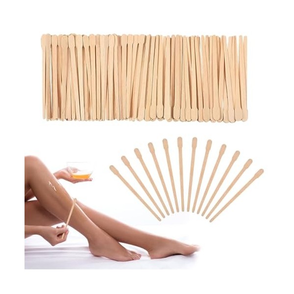 Bâtons de Cire en Bois,Petites Spatules de Cire,Applicateurs dÉpilation à Sourcils,Bâtons dArtisanat en Bois,Bâtons dÉpila