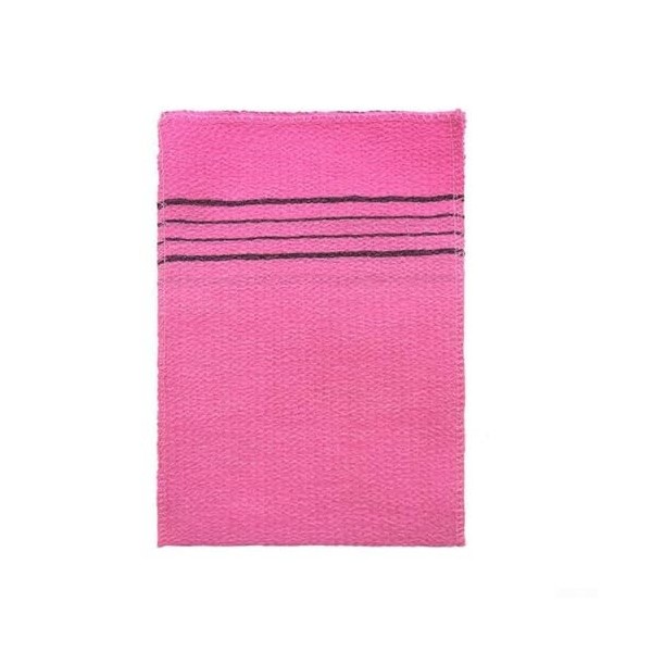 Zoegneer Lot de 5 serviettes de bain exfoliantes en fibre de polyester et coton givré 14 x 18,5 cm rose 