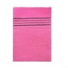 Zoegneer Lot de 5 serviettes de bain exfoliantes en fibre de polyester et coton givré 14 x 18,5 cm rose 