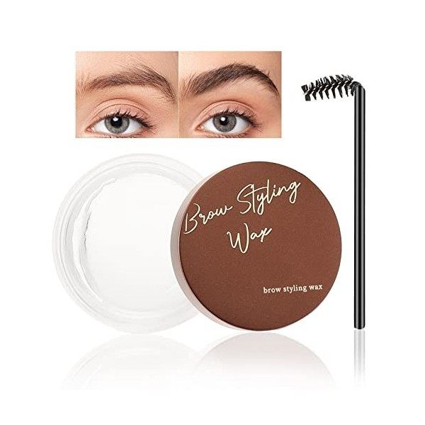 Boobeen Cire à sourcils, Kit de savon pour sourcils imperméable, Gel transparent pour sourcils, Définition des sourcils, sour