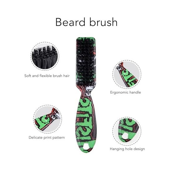 Ensemble de 3 Brosses à Barbe Professionnelles pour Hommes avec Peigne, Style Polyvalent, Conception Renforcée, Prise en Main