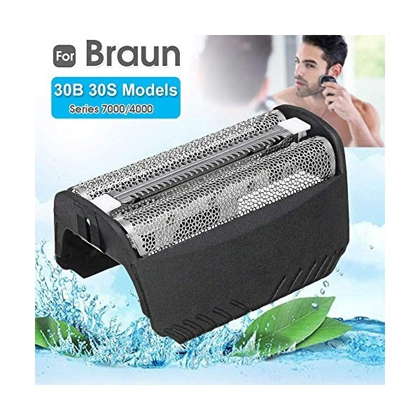 GCDN Rasoir Feuille Pièce de Rechange Tête pour Braun 30B 30S Séries, Électrique Rasoir Pièce de Rechange Feuille Tête Compat