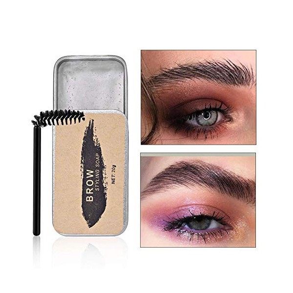 Kit de Savon à Sourcils Savon Coiffant pour Sourcils Incolore Durable Sourcils Maquillage Baume Styling Sourcils Shaping Dye 