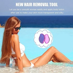 Epilateur Cristal,Gomme à Cheveux En Cristal,Nano Épilateur dÉpilation Physique Indolore,Pierre à Épiler En Cristal Magique 