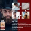 Huile de barbe pour hommes | Croissance des cheveux de moustache, huile de barbe pour la croissance des hommes - La crème hyd