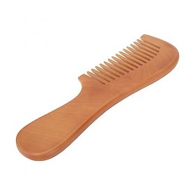 Peigne à Barbe pour Hommes et Femmes, Outil Démêlant Ergonomique, Sûr à Utiliser, Bois de Pêche, Coiffure pour Salon de Coiff