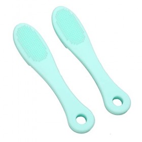 Lot de 2 Brosses de Nettoyage du Nez en Silicone, Brosse à Récurer les Pores du Nez, Souple et Flexible, Portable avec Nettoy
