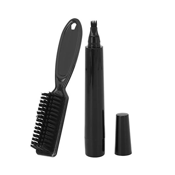 KENANLAN Crayon à Barbe Imperméable à Leau, Stylo à Moustache Résistant à la Transpiration, Nettoyage de Brosse Longue Durée