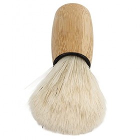 Blaireau de Rasage à Cheveux Doux avec Manche Ergonomique en Bois - Poils Fins, Nettoyage Rapide, Cadeau Parfait pour les Hom