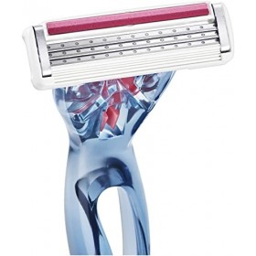 BIC Click 3 Soleil Sensitive Recharges Rasoir Femme 3 Lames Mobiles et Bande Lubrifiante - Boîte de 8&nbsp;recharges