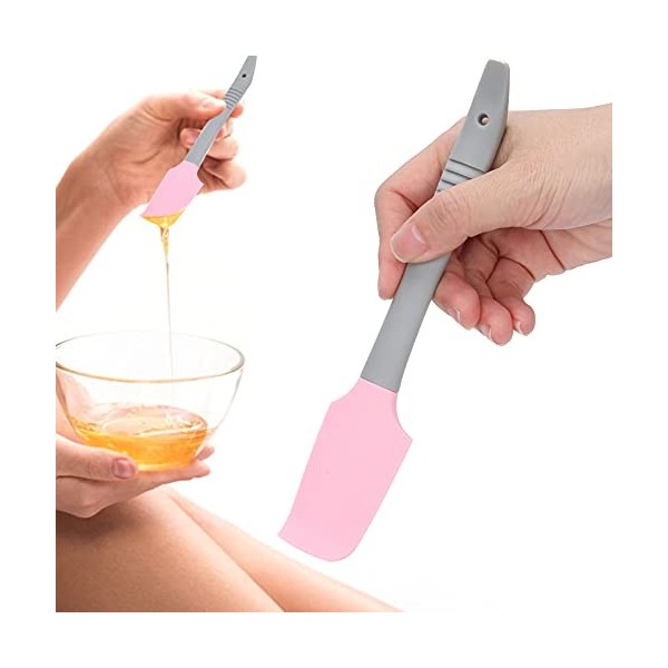 Spatule Epilation en Silicone, Applicateur Dépilation à la Cire, Gros Bâtons de Cire Spatule Grattoir Réutilisable Bâtons de