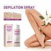 Ravcerol Spray dépilatoire Naturel - 100 ML dépilation indolore enlevant la pulvérisation, Jambe/aisselles/Zone Bikini/Autre