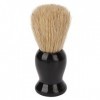 Brosse à Barbe, Brosse à Barbe en Mousse, Poils Doux et Respectueux de la Peau, Couleur Noire Brillante, Brosse de Rasage Syn