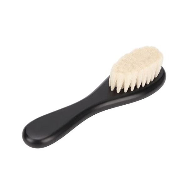 Brosse à Barbe de Barbier avec Cheveux Doux, Poils en Nylon Durables, Brosse de Toilettage à Barbe, Poignée Ergonomique, Douc