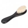 Brosse à Barbe de Barbier avec Cheveux Doux, Poils en Nylon Durables, Brosse de Toilettage à Barbe, Poignée Ergonomique, Douc