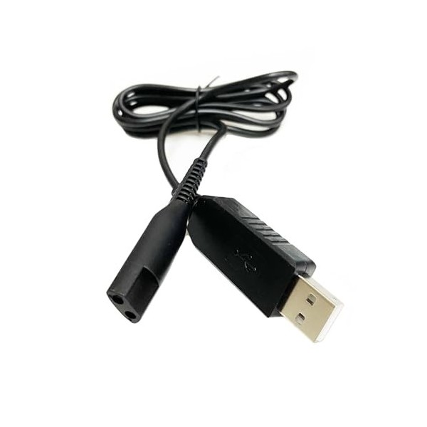 Qilmal Chargeur Rasoir USB Universel Compatible avec Divers Modèles Rasoir Série Braun1-9 Série Cordon Câble Chargeur Rasoir