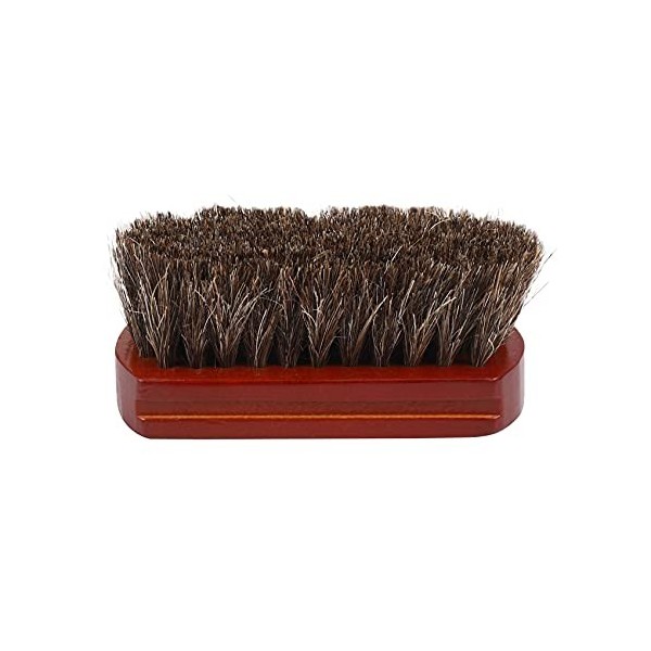 Vadillo Brosse à barbe en poils de cheval naturels avec manche en bois - Pour le nettoyage du visage et de la barbe - Brosse 