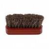 Vadillo Brosse à barbe en poils de cheval naturels avec manche en bois - Pour le nettoyage du visage et de la barbe - Brosse 