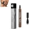 Elmyse Stylo de remplissage de barbe, kit de stylo de remplissage de barbe imperméable pour homme, stylo à barbe pour homme, 