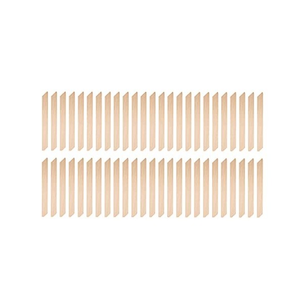 HUSHUI 50pcs Applicateur de Spatules de Cire, Bâtons Dapplicateur de Cire en Bois Outil Dépilation du Visage de Bras de Jam