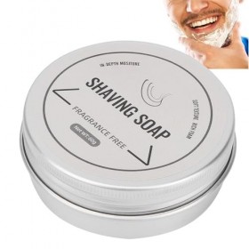 Savon à Raser 60 G pour Homme, Savon à Raser DouxParfum, Essentiel de Rasage Pratique et Pratique, Doux pour la Peau, Amélior
