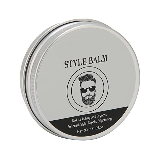 Crème à Barbe, Baume à Barbe, Crème Coiffante Hydratante pour Barbe, Crème pour Barbe et Gommage pour Toutes les Longueurs de