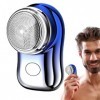 Mini rasoir de voyage,Mini rasoirs électriques pour hommes | Mini rasoir Portable sans fil de Type C, charge rapide, avec ton