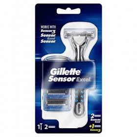 Gillette Rasoir Homme Sensor Excel + 2 Lames Sensor Excel + 1 Lame Sensor3 [OFFICIEL]