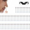 Cire de Nez,Bâton de Cire Nez,Kit de Cire de Nez,50pc Applicateurs de Cire de Nez,Spatule Cire Epilation Du Nez,Bâtons DÉpil