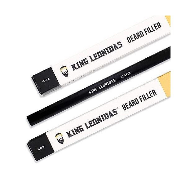 King Leonidas Crayon à barbe pour homme noir , stylo à barbe résistant à leau pour marquer et détailler les barbes inégales