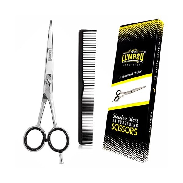 Ciseaux de coupe de cheveux de coiffure professionnels Barbers Ciseaux de coupe de cheveux en acier inoxydable Ciseaux aminci