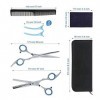 LIHAO Ciseaux Coiffure，Kit Ciseaux Coiffure Professionnel - 6pcs Ciseaux de Coiffure/Barbe/Coiffeur avec assessoires