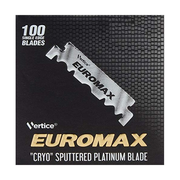 Euromax Cryo Sputtered Single Edge Pack de 100 Rasoir Lames