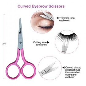 YSCARE Ensemble de pinces à épiler professionnelles en acier inoxydable pour épiler les sourcils, les poils du visage et les 