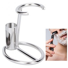 Support de rasoir, support de rasage antidérapant en métal argenté Design moderne simple pratique pour les toilettes