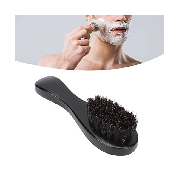 Barbe Barber Fade Brush Nettoyage Portable en Bois Doux Neck Beard Fade Brush, Soft Barber Fade Brush Neck Beard Fade Brush f