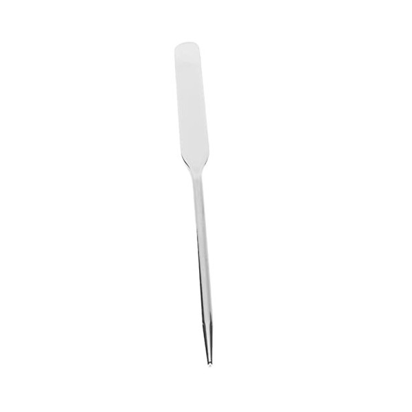 Spatule de Maquillage en Acier Inoxydable 304, Conception à Tête Inclinée, Taille Portable, Large Application pour le Mélange