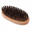 Brosse à Barbe pour Hommes, Brosse à Barbe en Poils de Sanglier, Poils de Sanglier Naturels pour Hommes, Manche en Bois, Mous