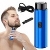 Rasoir voyage | Rasoir électrique lavable pour homme – Rasoir portable poche en aluminium, utilisation humiet sèche, recharge