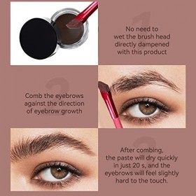 Gel Crème Sourcils,Pomade à Sourcils Crème,Makeup Pommade pour Sourcils,Brosse à Sourcils Multifonction,Savon à Sourcils,Pinc