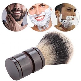 Blaireau de Rasage, Brosse à Barbe pour Hommes, Brosse Douce et Légère avec Manche en Bois, Séchage Rapide etChute, Augmente 