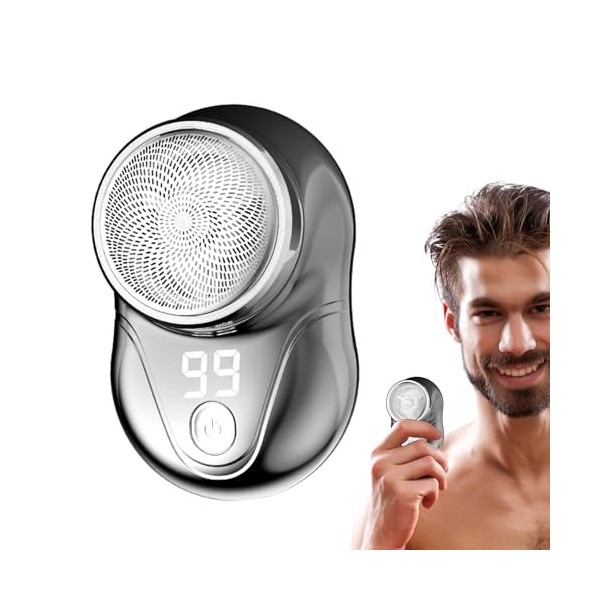 Rasoir électrique portatif | Mini rasoir pour hommes - Rasoir électrique Rechargeable USB pour hommes, affichage Led, rasoir 