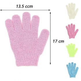 Lot de 4 paires de gants exfoliants pour le corps, la douche, le sauna, le massage, le massage, le gommage, les accessoires d