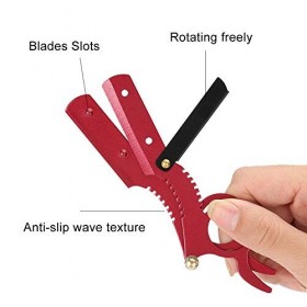 Barber Straight Razor, Vintage Classic Barber Straight Edge Razor with Easy Blades Replacement Mechanism Beard Shaving Profes