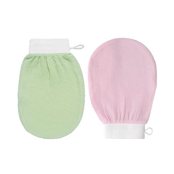 2 Pièces Gant Exfoliant,Gant Gommage peau Gant pour Gant Exfoliant Corps Gant Gommage Corps Élimine Les Peaux Mortes Efficace