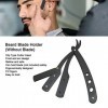 Porte-rasoir de Coiffeur à Bord Droit, Porte-lame de Barbe Pliable en Alliage Professionnel Porte-lame de Barbe Porte-lame de