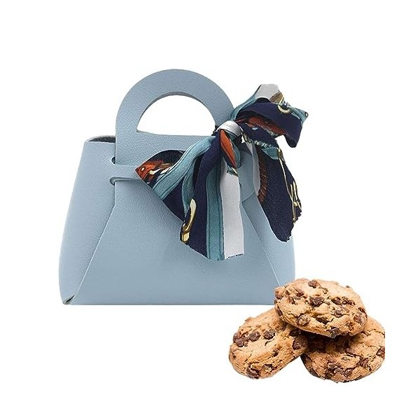 Fovolat Sacs Cadeaux en Cuir - Sacs Cadeaux en Cuir PU avec Ruban | Petites boîtes à Bonbons pour Mariage, fête danniversair