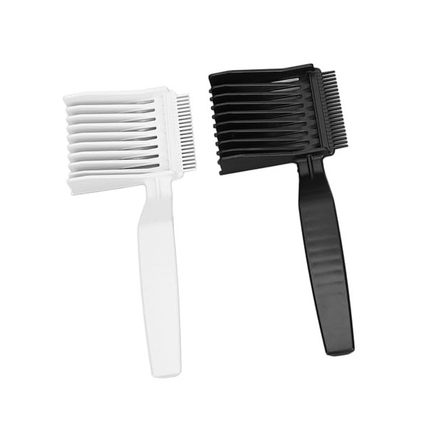 Peigne de Coupe de Cheveux, Poignée Ergonomique épaissie Barbier Peignes à Cheveux Fondus 2 Pièces Dents Arrondies Poignée Co