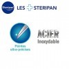 Steripan - Pince à Épiler Mors Droits - Pince Spécial Écharde - Pointes Ultra-Précises - Acier Inoxydable