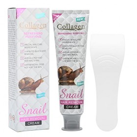 Crème Dépilatoire au Collagène Descargot, Crème Dépilatoire Douce pour Aisselles/Cuisses/Bras, épilation des Jambes des Aiss